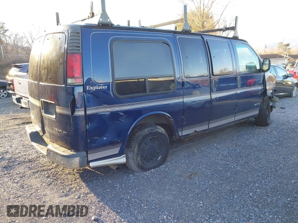 2002 Chevrolet Chevy Van z VIN 1GBFG15M421125415, wystawiony jako IAAI lot #41125944 z przebiegiem 130 600 mil mil oraz . Historia ofert i sprzedaży dostępna na DreamBid. Obrazek 4.