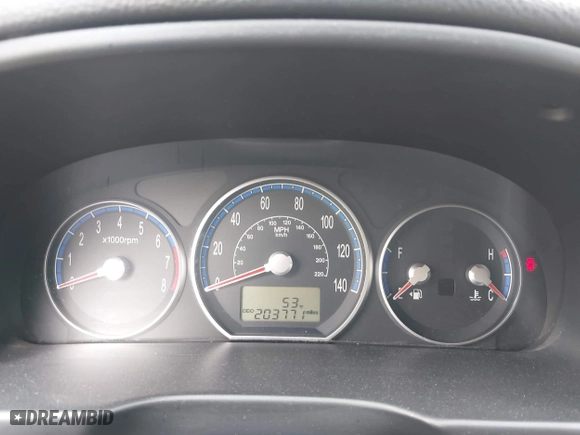 2009 Hyundai Santa Fe SE with VIN 5NMSH13E39H297907, listed as a IAAI auction lot 41708199 with 203,771 mi miles. Bid and sale history available at carsss.com. Image 7.