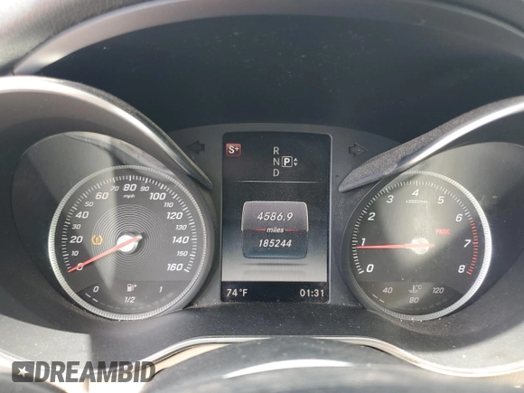 2015 Mercedes-Benz C-Class C 300 Luxury with VIN 55SWF4KB7FU064561, listed as a Copart auction lot 52489215 with 185,244 mi miles and Salvage Title. Bid and sale history available at carsss.com. Image 9.