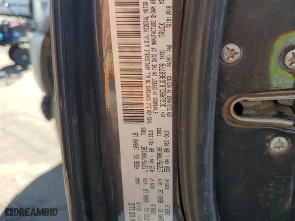 2018 Ram 2500 Tradesman with VIN 3C6UR5CL8JG368778, listed as a Copart auction lot 46497525 with 167,554 mi miles and Salvage Title. Bid and sale history available at carsss.com. Image 12.