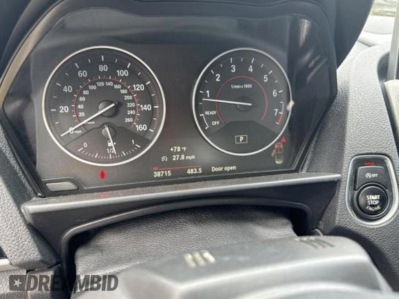 2016 BMW 2 Series 228i with VIN WBA1K9C53GV711048, listed as a Copart auction lot 81537084 with 38,715 mi miles and Salvage Title. Bid and sale history available at carsss.com. Image 8.