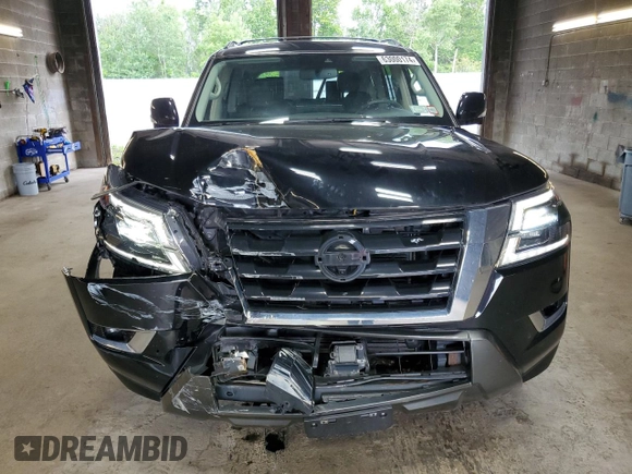 2021 Nissan Armada SL with VIN JN8AY2BBXM9795698, listed as a Copart auction lot 63000174 with 33,002 mi miles and Salvage Title. Bid and sale history available at carsss.com. Image 5.