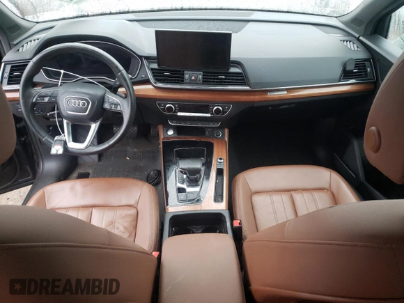 2021 Audi Q5 Premium Plus with VIN WA1BAAFY6M2025207, listed as a Copart auction lot 71050522 with 25,831 mi miles and . Bid and sale history available at DreamBid. Image 8.