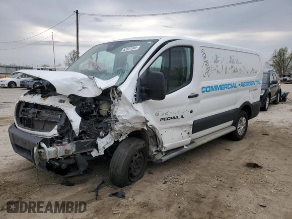 2016 Ford Transit Cargo with VIN 1FTYR1ZM2GKB04783, listed as a Copart auction lot 53501305 with 150,015 mi miles and Salvage Title. Bid and sale history available at DreamBid. Image 1.