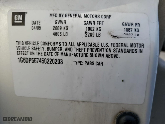 2005 Cadillac CTS with VIN 1G6DP567450220203, listed as a Copart auction lot 47215155 with 213,826 mi miles and Salvage Title. Bid and sale history available at carsss.com. Image 13.