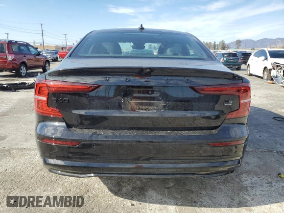 2024 Volvo S60 Plus Black Edition with VIN 7JRH60FH6RG294475, listed as a Copart auction lot 42765555 with Not provided miles and Salvage title. Bid and sale history available at DreamBid. Image 6.