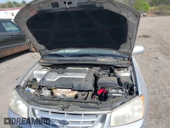 2005 Kia Spectra LX with VIN KNAFE121355203561, listed as a IAAI auction lot 41894533 with 32,889 mi miles. Bid and sale history available at carsss.com. Image 10.