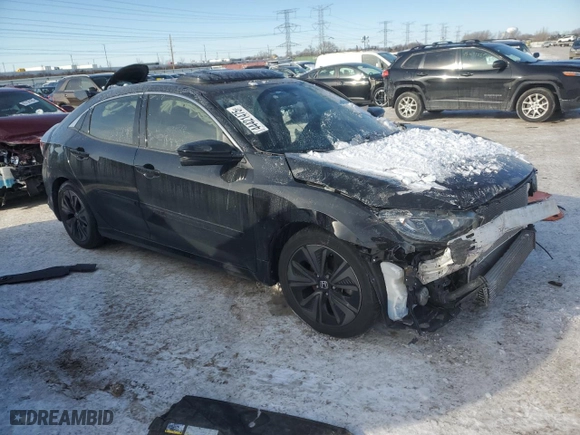 2018 Honda Civic Hatchback EX with VIN SHHFK7H51JU209004, listed as a Copart auction lot 44421475 with 89,289 mi miles and Salvage Title. Bid and sale history available at carsss.com. Image 4.
