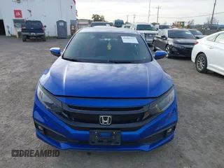 2019 Honda Civic Sedan Sport with VIN 2HGFC2F83KH592715, listed as a IAAI auction lot 41609225 with 1 mi miles. Bid and sale history available at carsss.com. Image 12.