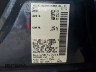 2015 Nissan Altima SV z VIN 1N4AL3AP6FC479031, wystawiony jako Copart lot #56424455 z przebiegiem Nie podano mil oraz Szkoda całkowita • Salvage title. Historia ofert i sprzedaży dostępna na DreamBid. Obrazek 12.