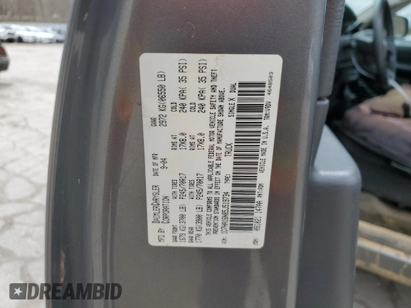 2005 Dodge 1500 SLT with VIN 1D7HA16N85J519734, listed as a Copart auction lot 46169615 with Not Provided miles and Salvage Title. Bid and sale history available at carsss.com. Image 13.