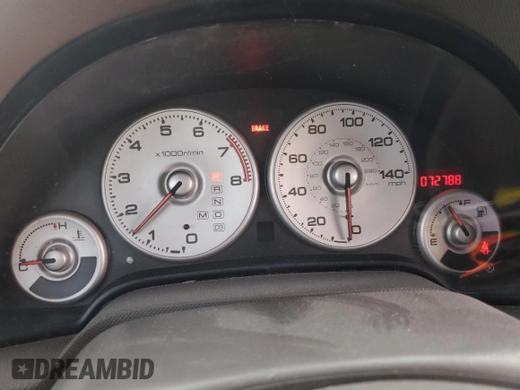 2003 Acura RSX with VIN JH4DC54803C005450, listed as a Copart auction lot 71747324 with 72,788 mi miles and Salvage Title. Bid and sale history available at carsss.com. Image 9.