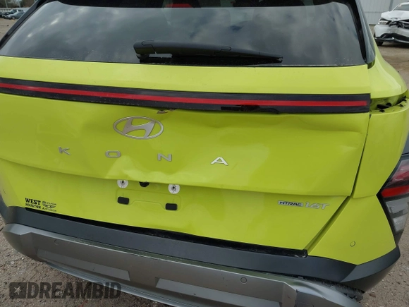 2024 Hyundai Kona Limited with VIN KM8HECA35RU067984, listed as a IAAI auction lot 41656956 with 15,343 mi miles and . Bid and sale history available at DreamBid. Image 18.