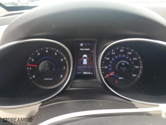 2013 Hyundai Santa Fe Sport with VIN 5XYZU3LB5DG038771, listed as a Copart auction lot 41810475 with 96,016 mi miles and Salvage Title. Bid and sale history available at carsss.com. Image 9.