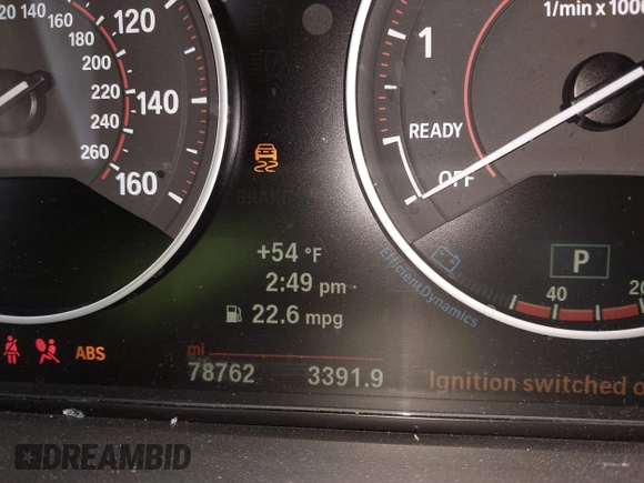 2014 BMW 3 Series 328i xDrive with VIN WBA3B3G56ENR82974, listed as a IAAI auction lot 41898279 with 78,762 mi miles. Bid and sale history available at carsss.com. Image 7.