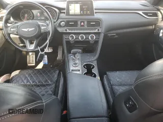 2020 Genesis G70 3.3T with VIN KMTG34LE9LU053508, listed as a Copart auction lot 75052004 with 135,388 mi miles and Salvage Title. Bid and sale history available at DreamBid. Image 8.