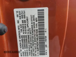 2010 Honda Element EX z VIN 5J6YH2H74AL007035, wystawiony jako Copart lot #55643735 z przebiegiem 186 381 mil mil oraz Szkoda całkowita • Salvage title. Historia ofert i sprzedaży dostępna na DreamBid. Obrazek 13.