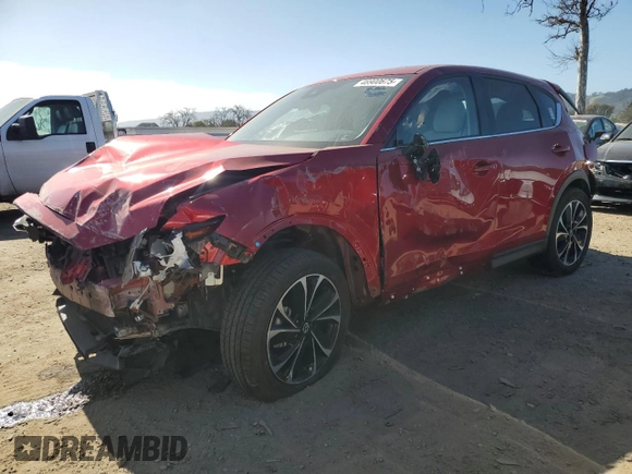 2023 Mazda CX-5 2.5 S Premium Package with VIN JM3KFBDM7P0192647, listed as a Copart auction lot 46900675 with 6,126 mi miles and Salvage Title. Bid and sale history available at carsss.com. Image 1.