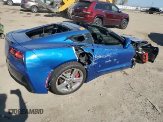 2016 Chevrolet Corvette 1LT with VIN 1G1YB2D72G5107038, listed as a Copart auction lot 76585924 with 0 mi miles and Salvage Title. Bid and sale history available at carsss.com. Image 3.