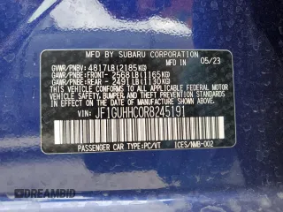 2024 Subaru Impreza RS with VIN JF1GUHHC0R8245191, listed as a Copart auction lot 85247954 with 12,075 mi miles and Salvage Title. Bid and sale history available at carsss.com. Image 13.