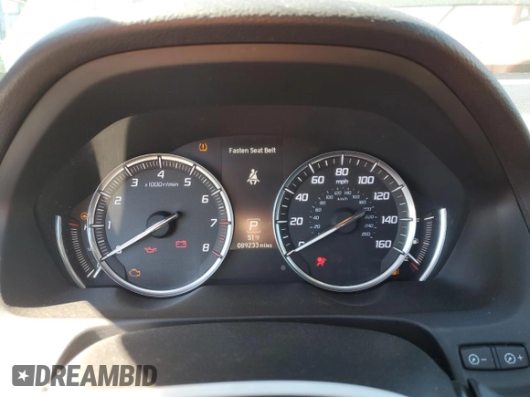 2015 Acura TLX V6 Tech with VIN 19UUB2F57FA001421, listed as a Copart auction lot 80546934 with 89,233 mi miles and Salvage Title. Bid and sale history available at carsss.com. Image 9.