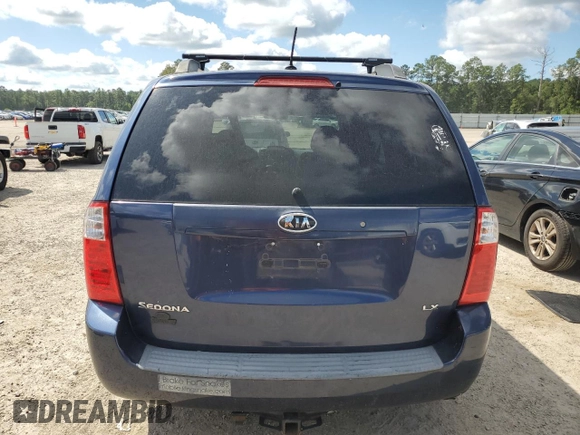 2009 Kia Sedona LX with VIN KNDMB233X96286866, listed as a Copart auction lot 72221534 with 157,212 mi miles and Salvage Title. Bid and sale history available at DreamBid. Image 6.
