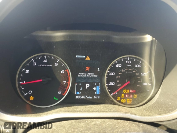 2024 Mitsubishi Eclipse Cross SE with VIN JA4ATWAA7RZ032601, listed as a Copart auction lot 53124085 with 6,467 mi miles and Salvage title. Bid and sale history available at DreamBid. Image 9.