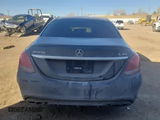 2017 Mercedes-Benz C 43 AMG with VIN 55SWF6EB9HU187322, listed as a Copart auction lot 44614605 with 92,898 mi miles and Salvage Title. Bid and sale history available at DreamBid. Image 6.