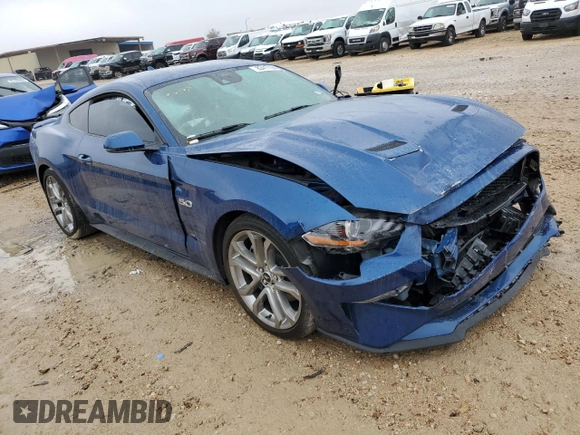 2022 Ford Mustang GT with VIN 1FA6P8CF0N5123558, listed as a Copart auction lot 83417194 with Not Provided miles and Salvage Title. Bid and sale history available at DreamBid. Image 4.