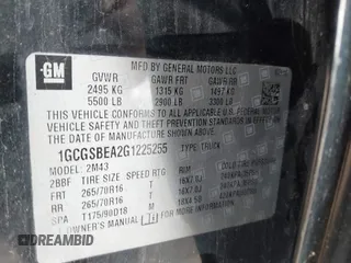 2016 Chevrolet Colorado 2WD WT with VIN 1GCGSBEA2G1225255, listed as a IAAI auction lot 41694399 with 171,754 mi miles and . Bid and sale history available at DreamBid. Image 9.
