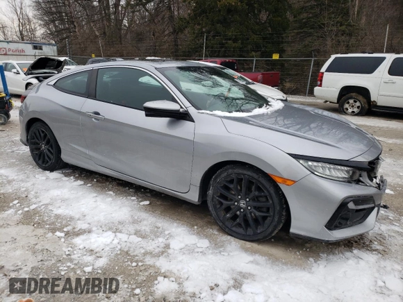 2020 Honda Civic Si Coupe with VIN 2HGFC3A51LH754314, listed as a Copart auction lot 45032845 with 62,815 mi miles and Salvage Title. Bid and sale history available at carsss.com. Image 4.