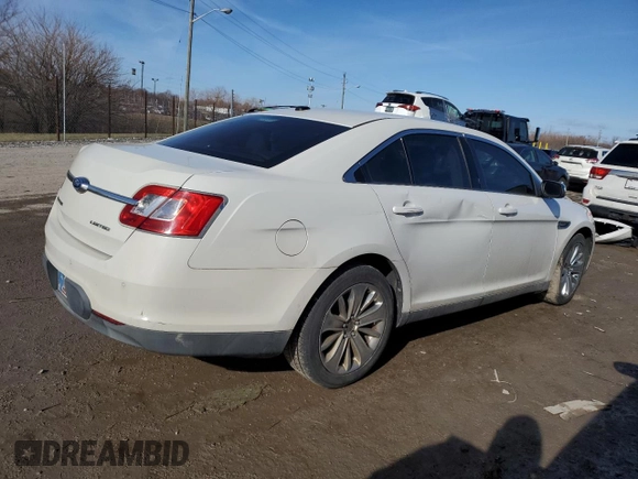 2010 Ford Taurus Limited with VIN 1FAHP2FW7AG139594, listed as a Copart auction lot 43525705 with 0 mi miles and Salvage Title. Bid and sale history available at carsss.com. Image 3.