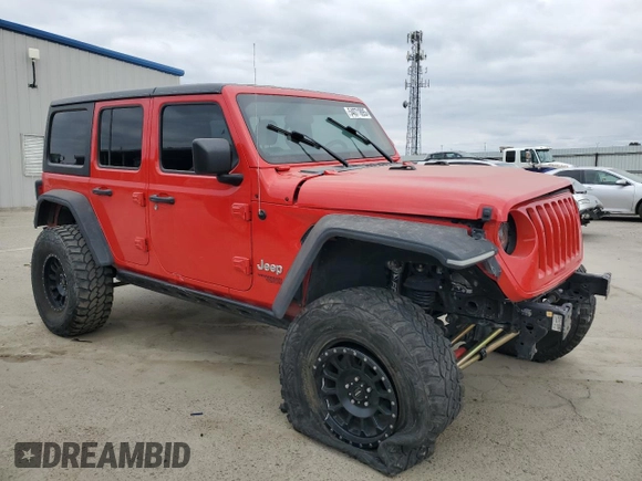 2018 Jeep Wrangler Unlimited Sport S z VIN 1C4HJXDG8JW132289, wystawiony jako Copart lot #54071895 z przebiegiem 88 345 mil mil oraz Szkoda całkowita • Salvage title. Historia ofert i sprzedaży dostępna na DreamBid. Obrazek 4.