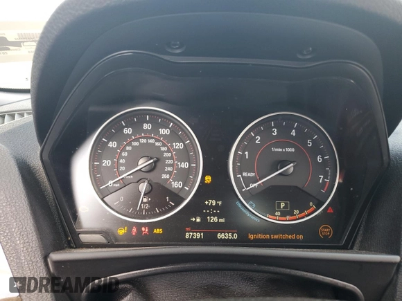 2016 BMW 2 Series M235i with VIN WBA1M1C52GV394388, listed as a Copart auction lot 73257804 with 87,391 mi miles and Salvage Title. Bid and sale history available at carsss.com. Image 9.