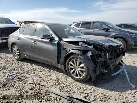 2015 Infiniti Q50 Premium with VIN JN1BV7AR6FM409737, listed as a Copart auction lot 53280395 with 65,963 mi miles and Salvage Title. Bid and sale history available at carsss.com. Image 4.