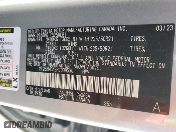 2023 Lexus RX with VIN 2T2BBMCA3PC009530, listed as a Copart auction lot 62807734 with 4,844 mi miles and Salvage Title. Bid and sale history available at carsss.com. Image 14.