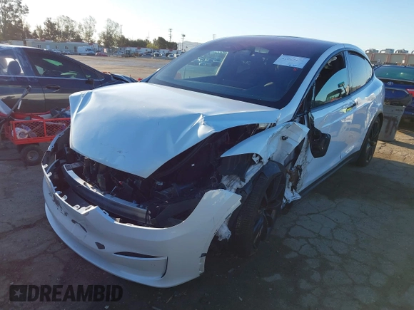 2022 Tesla Model X with VIN 7SAXCBE59NF364984, listed as a IAAI auction lot 41809256 with Not Provided miles and . Bid and sale history available at DreamBid. Image 2.