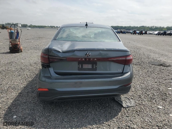 2025 Volkswagen Jetta SE with VIN 3VWEX7BU0SM023348, listed as a Copart auction lot 50536455 with 8,727 mi miles and Non Repairable. Bid and sale history available at carsss.com. Image 6.