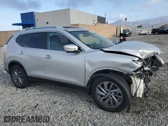 2016 Nissan Rogue SL with VIN 5N1AT2MT0GC744715, listed as a Copart auction lot 51742325 with 52,052 mi miles and Salvage Title. Bid and sale history available at carsss.com. Image 4.