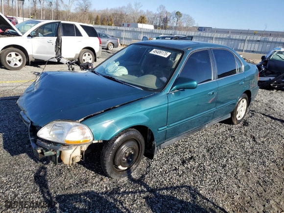 1998 Honda Civic EX with VIN 2HGEJ8548WH511734, listed as a Copart auction lot 46406175 with 215,785 mi miles and Salvage Title. Bid and sale history available at carsss.com. Image 1.