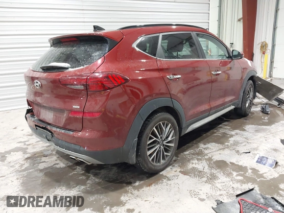 2019 Hyundai Tucson Ultimate with VIN KM8J3CAL2KU005486, listed as a IAAI auction lot 41605303 with 4,033 mi miles. Bid and sale history available at carsss.com. Image 4.