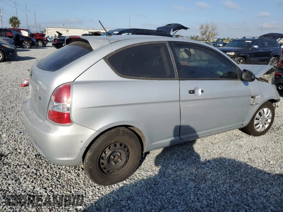 2007 Hyundai Accent GS with VIN KMHCM36C27U001623, listed as a Copart auction lot 45192065 with 130,289 mi miles and Salvage Title. Bid and sale history available at carsss.com. Image 3.