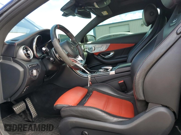 2017 Mercedes-Benz C 63 S AMG with VIN WDDWJ8HB4HF369941, listed as a Copart auction lot 77684344 with 76,231 mi miles and Salvage Title. Bid and sale history available at carsss.com. Image 7.