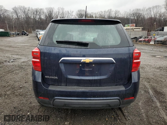 2017 Chevrolet Equinox LS with VIN 2GNALBEK5H1600909, listed as a Copart auction lot 50034685 with 91,166 mi miles and Salvage Title. Bid and sale history available at DreamBid. Image 6.