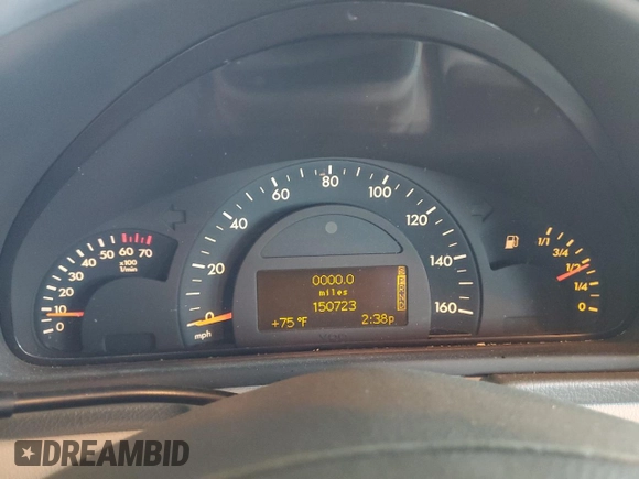 2003 Mercedes-Benz C 240 with VIN WDBRH61J73F323259, listed as a Copart auction lot 59770665 with 150,723 mi miles and Salvage title. Bid and sale history available at DreamBid. Image 9.