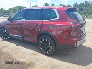 2023 Kia Telluride SX X-Pro with VIN 5XYP5DGC9PG384453, listed as a IAAI auction lot 42556697 with 4,641 mi miles and . Bid and sale history available at DreamBid. Image 3.