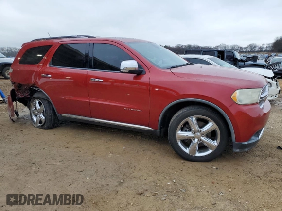 2011 Dodge Durango Citadel with VIN 1D4RD5GGXBC673331, listed as a Copart auction lot 43853155 with 179,273 mi miles and Salvage title. Bid and sale history available at DreamBid. Image 4.