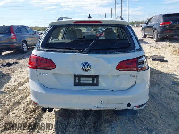 2017 Volkswagen Golf SportWagen S with VIN 3VWC17AU1HM506561, listed as a IAAI auction lot 41432944 with 58,215 mi miles. Bid and sale history available at carsss.com. Image 16.