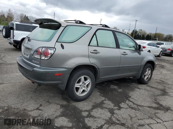 2001 Lexus RX 300 with VIN JTJHF10U810223492, listed as a Copart auction lot 51623115 with 124,459 mi miles and Salvage Title. Bid and sale history available at DreamBid. Image 3.