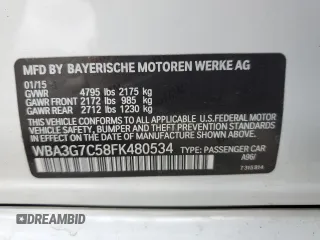 2015 BMW 3 Series 328i xDrive с VIN WBA3G7C58FK480534, выставлен на аукционе Copart как лот 48233245 с пробегом 143 573 миль миль и Списание • Salvage title. История ставок и продаж доступна на DreamBid. Изображение 12.